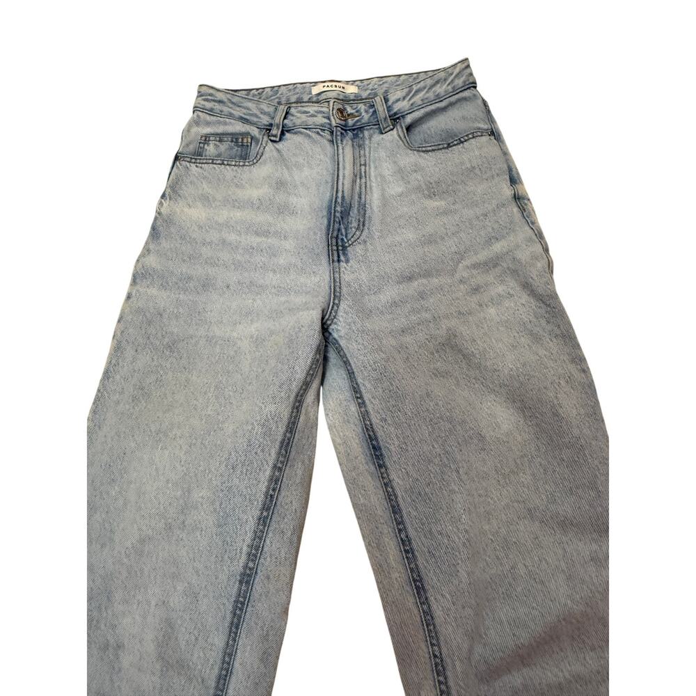 PacSun Mom Jeans Womens Size 26 Straight Leg Mid Rise medium/light - Picture 2 of 5